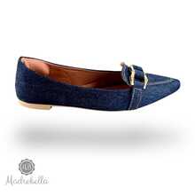 Women's Pointed Toe Talita Jeans Elegant Business Office Buckle Flats - Jeans - 查看 7
