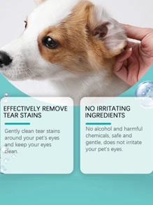 EelJoy Pet Ear And Eye Cleaning Wet Wipes Gently Clean Pet Tear Stains. Wet Wipes For The Eyes And Ears Of Cats And Dogs Can Not Only Clean Tear Stains But Also Clean The Ears And Other Parts. Keep The Area Around Your Pet's Eyes Clean To Make Your Pet Look More Energetic. Effective, You Can Use Your Pet With More Peace Of Mind