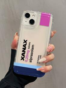 1 件泡泡字母色块图形防震 TPU 手机壳适用于 16、15、14、13、12、11 Pro Max 及系列防水防摔防刮 - 彩色 - 查看 3