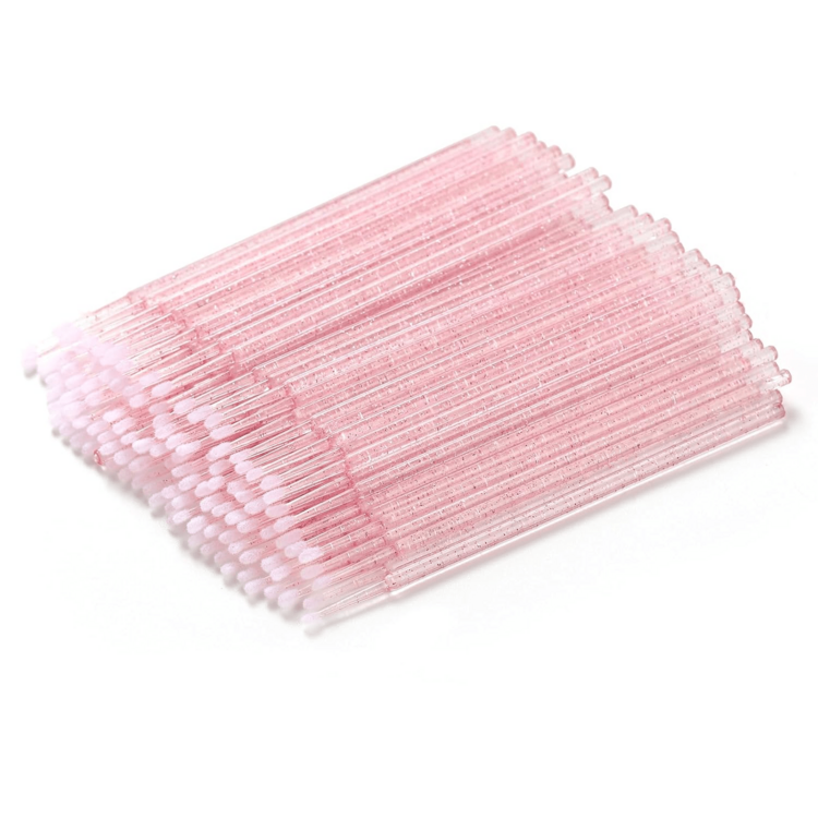 100PCS Micro Brush Applicator-Black Micro Mascara Wands-Disposable Micro Brushes-Micro Lash Lift Brush Applicators-Micro Fibre Lash Brushes For Eyelash,Eyebrow Brush,Eyeshadow Brush,Spoolie,Spoolie Brush,Giveaways - Pink - View 10