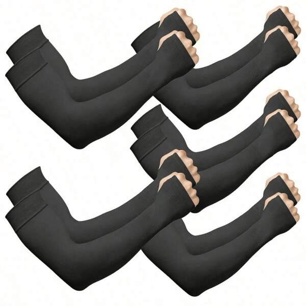 1Pc, 99% UV Blocking Ice Silk Sleeve | 50+UPF Cycling Sunscreen | Nylon Breathable Material | Outdoor Sports Arm Protection Cover