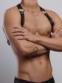 Y-förmiger Brustgeschirr für Herren, Y-förmiges Brustgeschirr, Schulterriemen Geschirr, brutales Brustgeschirr, PU-Leder Brustgeschirr, echtes PU-Leder sexy Herren Unterwäsche Accessoire