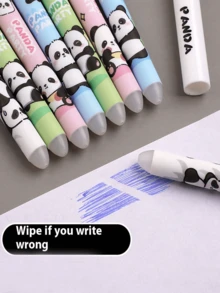 4 Stücke/Set Kawaii Schwein Bär Katze Maus löschbare Gelschreiber Schulmaterial Bürogeschenke 0,35mm blau schwarze Tinte Schulanfang