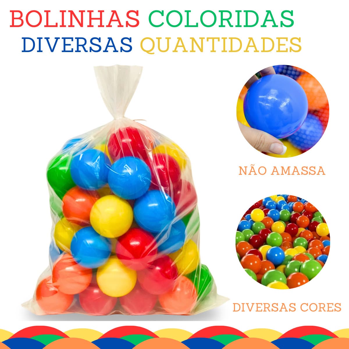 Colorful Children's Pool Balls, , Wrinkle-Free - 25個球 - 查看 1