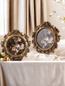 复古雕刻艺术北欧风格创意相框，是客厅婚礼照片、卧室家庭肖像、桌面毕业照的理想装饰，也是送给男朋友/女朋友、最好的朋友、家庭周年纪念日的绝佳礼物 - 彩色 - 查看 3