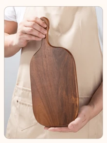 1/2pcs木制创意菜板，侧肩拍水钻板，实木面包板，披萨板，寿司板，水果菜板不对称双面菜板，水果盘，小吃盘，餐具盘，餐桌装饰盘 - 多重規格 - 查看 6