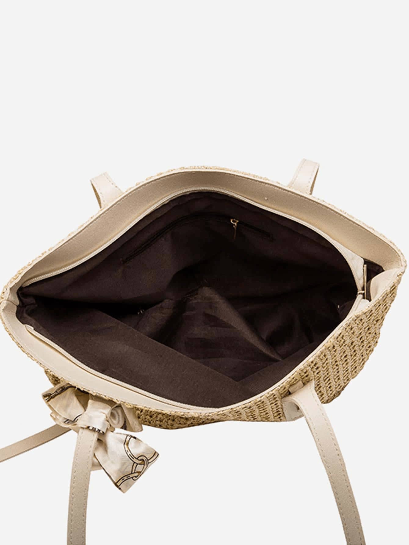 1件夏季草编包/大容量手工编织草编包/手提包女士度假沙滩包/日常通勤/出差/运动/健身/海滩/登机/购物