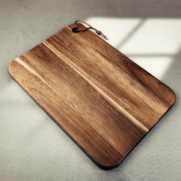1pc Durable And Sturdy Wood Cutting Board - High-Quality African Teak Wood Material. Double-Sided Durable Kitchen Cutting Board, Suitable For Cutting Meat, Fruits, Bread, Cheese And Cooked Food - Raw Wooden Material - Ideal Kitchen Tool For Home Cooking, Kitchen Supplies, Holiday Gift