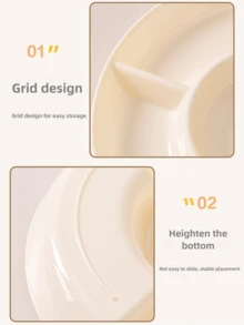 1pc Unstoppable Heart-Shaped Party Snack Service Tray, Appetizer Plate, Snack Bowl, Multi-Stage Snack Bowl Tray, Nut, Candy, Fruit Container, Reusable Plastic Snack Tray With 4 Compartments For Home And Restaurant - Multicolor - View 4