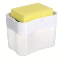 Detergent Holder With Dispenser + Sponge Included 600ml - 白色 - 查看 1