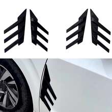 2pcs Car Rear Window Side Spoiler Covers Windshield Visor Vent Covers Decorative Accessories - Carbon Fiber Black - View 11