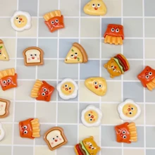 10/30pcs Mini Fries Burger Accessories - Cute Food-Themed Slime Beads, Suitable For Handcrafting, DIY Decoration, Refrigerator Hangers - Bright Colors, Durable Plastic Accessories, Fries Themed Small Accessories - Cartoon Food - View 6