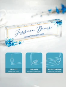 1 pezzo Targa da scrivania personalizzata in acrilico, cartello decorativo per ufficio personalizzato, semplice, impermeabile, elegante, personalizzato, carino, di alta qualità, accessori da scrivania in acrilico, regalo ideale unico per il capo, l'insegnante, il dipendente, lo studente, regalo di ringraziamento per l'ufficio, regalo per il capo, decorazione per ufficio personalizzata, decorazione per scrivania