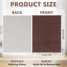 5/10/20/40pcs Emery Sponge Sheet, Reusable Pot Rub, Cleaning Cloth For Sink Or Kitchen Stove, Antibacterial Washable Cleaning Brush, Kitchen Supplies Kitchen Cleaning Gadgets - Multicolor - View 5