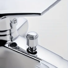 1 pezzo Rubinetto monoforo da bagno durevole - Miscelatore acqua calda e fredda, montato a parete, finitura, design risparmio idrico per doccia e lavabo (cromo, nero, selezionabile)