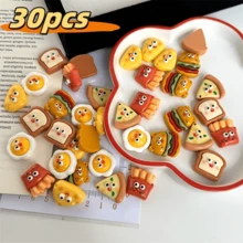 10/30pcs Mini Fries Burger Accessories - Cute Food-Themed Slime Beads, Suitable For Handcrafting, DIY Decoration, Refrigerator Hangers - Bright Colors, Durable Plastic Accessories, Fries Themed Small Accessories - Cartoon Food - View 9