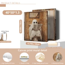 1 件马桶上的鬼魂印刷品 | 有趣的万圣节浴室装饰 | 复古万圣节墙壁艺术 | 可爱的鬼魂海报 | 万圣节装饰 | 万圣节海报 | 带框或不带框，房间装饰，家居装饰，大学宿舍公寓装饰，酒店、家庭、客厅、卧室、浴室和办公室墙壁装饰的礼物 - 彩色 - 查看 14