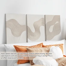 3pcs/Set Modern Wall Art Posters - Abstract Prints White Texture Asymmetric Art, Minimalism, Bohemian Art, Boho Wall Art, Bohemian Art Prints, Framed Or Unframed, Room Decor, Home Decor, College Dorm Apartment Decor, Gifts For Wall Decoration In Hotel, Home, Living Room, Bedroom, Bathroom And Office