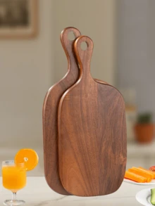 1/2pcs木制创意菜板，侧肩拍水钻板，实木面包板，披萨板，寿司板，水果菜板不对称双面菜板，水果盘，小吃盘，餐具盘，餐桌装饰盘 - 多重規格 - 查看 12