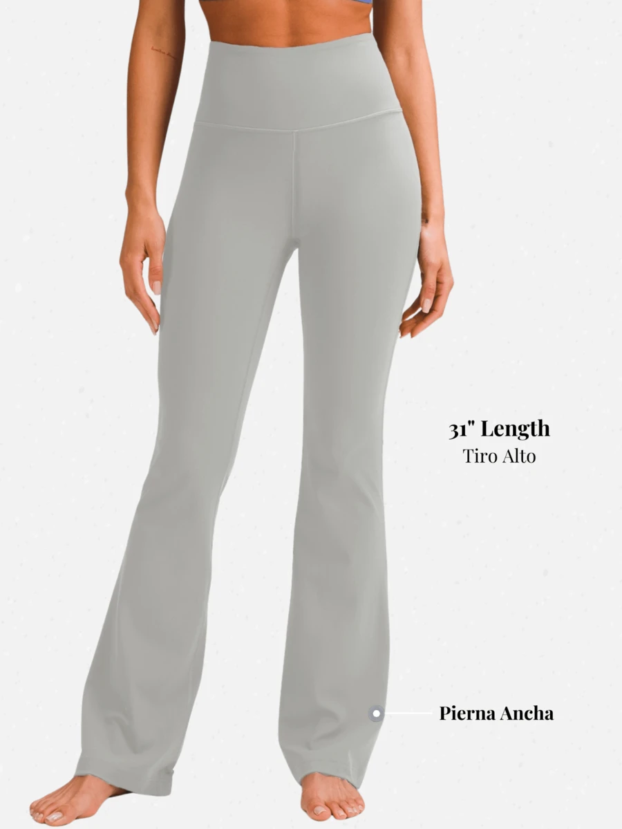 vetega Leggins Acampanados Cintura Alta - Gris - Ver 1