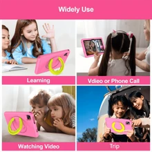 Unleash Their Potential! This Android 14 Kids' Tablet Features An 8-Core Processor, 8GB RAM (4GB + 4GB Expansion), And 128GB Storage For Endless Learning And Fun On Its 10.1-Inch 1280*800 IPS HD Screen. Stay Connected With 5G WiFi + WiFi 6, Enjoy Hours Of Play With The 8000mAh Battery, And Capture Memories With Dual Cameras. Parents Love The Parental Controls And Pre-Installed Educational Apps, All Safe In A Durable Protective Case!