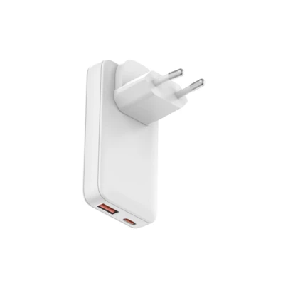 Cargador ultradelgado de carga rápida de 45W, con enchufe compatible con viajes europeos, carga dual de USB-A y USB-C, modelo de enchufe europeo tipo C, adecuado para cargar portátiles, Galaxy, teléfonos celulares, cámaras, relojes y talla grande. Apto para múltiples personas, múltiples dispositivos, necesidades de carga en el hogar y escritorios de oficina