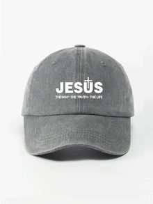 1 件印花耶稣经典破洞棒球帽，可调节带子，适合海滩、钓鱼、派对、跑步、健身房、旅行、返校、圣诞节、父亲节、教师、学生、休闲装、Y2K 风格，有黑色、粉色、绿色、卡车司机帽可供选择