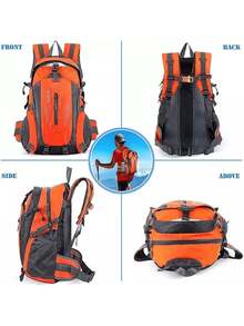 20L Large Bag Waterproof Backpack Camping Hiking Walking Outdoor Travel Rucksack - Orange - View 5
