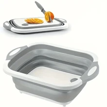 Tábua Bacia Cesta Retrátil Silicone Multifuncional Cozinha