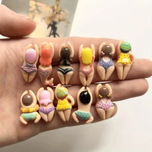 6/11 piezas/sets de imanes de refrigerador de resina con mini dibujos de natación, imanes de decoración del hogar lindos