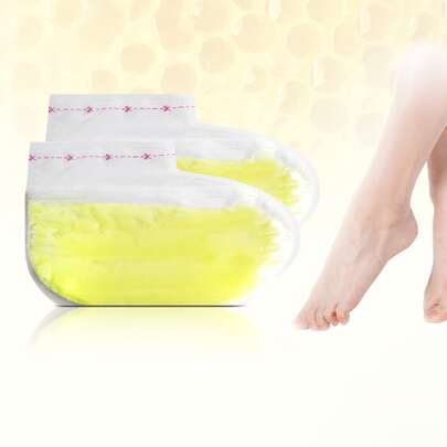 1 par de máscara de parafina para mãos e pés, conjunto de presente para cuidados em casa com cera para mãos e pés, nova fórmula relaxante, cuidado preciso para mãos e pés, toranja rosa, lavanda roxa