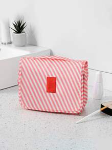 1 pièce Sac de toilette de voyage portable pour rangement, sac à maquillage, sac cosmétique, organisateur de vacances, organisateur de maquillage grande capacité, étui à maquillage. Pour rouge à lèvres, pinceaux, soins de la peau, téléphone portable, pièces, petits articles. Pour la maison, les cadeaux, les vacances et les festivals d'Halloween, de Noël. Utilisation multifonctionnelle, ambiance bohème, pour les vacances à la plage, la collection de salle de bain, la collection de chambre, grande capacité