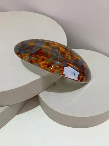 6pcs/3pcs/1pc Ins Hot Selling Fashion 8.5CM Oval Hairpins Retro Marbling Acetic Acid Spring Clip Hair Accessories For Woman Girls