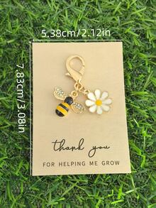 10 móc khóa mini hình ong và hoa cúc dễ thương, thích hợp làm mặt dây chuyền, dây đeo túi xách, trang trí túi xách, thiết kế chủ đề động vật thời trang, món quà lý tưởng cho các dịp lễ, Ngày của Mẹ, Ngày của Cha, tựu trường, tốt nghiệp. - Nhiều màu - Xem 5