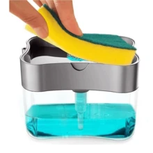 Porta Detergente com Dispenser + Bucha Inclusa 600ml - Cinza - Visão 1