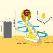 1套儿童小黄鸭音乐可爱爬楼梯轨道玩具，萌鸭子滑梯，培养宝宝专注力，益智亲子互动生日礼物