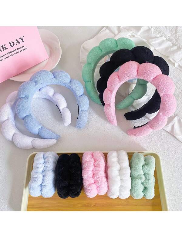 3/1pc Face Washing Wristband, Sweat-Absorbing Wristband, Headband, Elastic Bath Wristband, Spa Headband, Face Washing Headband, Wristband, Skin Care Headband, Hairband, Wristband Set, Makeup Skin Care Bath Headband