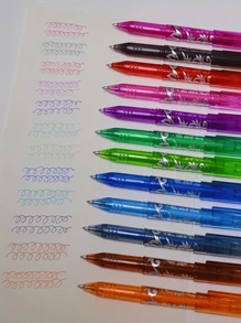 4/8 Confezioni, Penna gel cancellabile semplice, Forniture per ufficio e scuola, Regali di cancelleria, 0,35 mm, Inchiostro blu-nero, Inizio della stagione scolastica