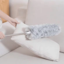 1 件可伸缩手柄吊扇除尘器，家庭清洁天花板除尘工具，可拆卸和可清洗超细纤维天花板和风扇除尘器，适用于厨房、客厅、卧室、走廊 - 灰色 - 查看 1