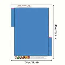 1 Set 30x40cm DIY Full Round Diamond Painting, Realistic Fresh Style, Multi-Layer Blue-Green Waterfall + Tropical Palm Tree Pattern, Water Flow Texture, Layered Vegetation, Tropical Multi-Layer Waterfall Landscape, Suitable For All Seasons, Tropical Scenery Full Diamond Painting, Frameless - Multicolor - View 4