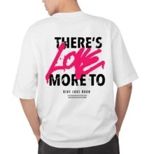 Playera 100% Algodón Peinado Cuello Redondo Modelo There´s Love Exclusividad, Unisex, Fresca y Cómoda - Blanco - Ver 5