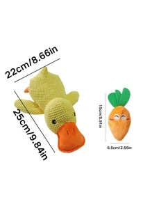 1 Piece Of Plush Smiling Face Carrot Toy, Suitable For Cats And Dogs, Debore, Tooth Cleaning, Pet Sound Toy, Cute Cartoon Carrot Shape, Soft And Interesting, Clean Teeth, Can Be Washed, Not Afraid Of Dirty, Excellent Material, Strong And Durable, Suitable For Daily Use Of Cats And Dogs Of All Sizes