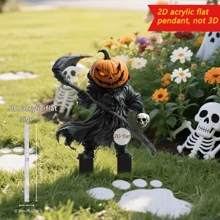 Halloween Skeleton Decor Series - 2D Acrylic Outdoor Garden Party, Holiday Ornaments