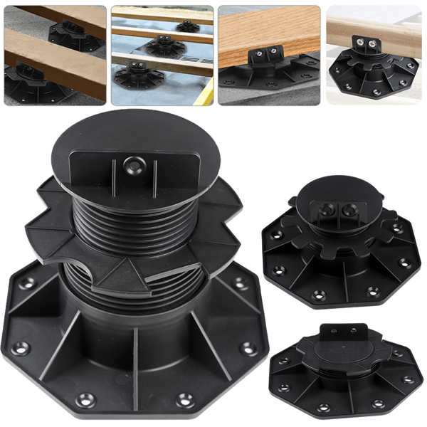 10pcs Stelzlager Terassenlager 18-140mm höhenverstellbar für Dielen & Platten