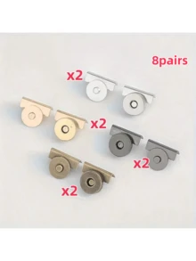 2/4/8/10 件帆布包钱包边缘磁性金属按扣，隐形磁扣，适用于单肩包、衣服、DIY 工艺配件