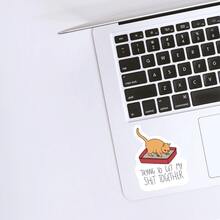 1 Stück "Ich versuche, mich zusammenzureißen" Aufkleber, lustiger Katzenklo Meme wasserfester Vinyl Aufkleber für Laptop, Wasserflasche, Notizbuch, Skateboard, Handy, ästhetischer Humor zur psychischen Gesundheit