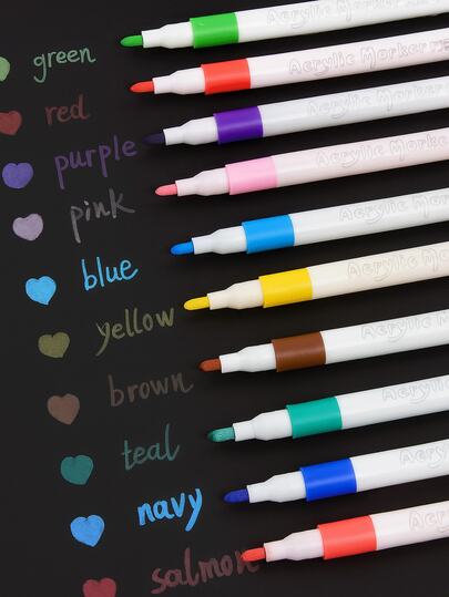 80pcs/60pcs/48pcs/36pcs/24pcs/12pcs/6pcsAcrylic Marker Pens, Art DIY Graffiti Pens, Colorful Painting Watercolor Art Marker Set, Opaque Waterproof Large Capacity Color Pencils, Excellent Gift For Students, Perfect Gift For Giving, Halloween Gift, Christmas Gift Back To School,Back To School,School Supplies Color Not Repeated Randomly