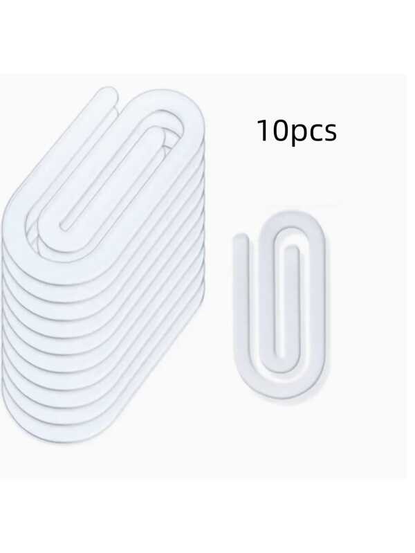 10 Pieces Sublimation Paper Clips Large Size Blank, Acrylic Sublimation Paper Clips Blank, Large And Small Transparent Sublimation Bookmarks DIY Design Thermal Transfer Paper Clips,School Supplies,Back To School