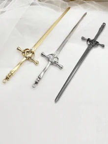 3 chiếc kẹp tóc hình kiếm kiểu Trung Quốc đơn giản, thanh lịch cho cuộc sống hàng ngày và các buổi tụ họp, dụng cụ tạo búi tóc, phụ kiện tóc, ghim tạo kiểu tóc, đồ dùng học tập, phụ kiện tóc, phụ kiện đội đầu, phụ kiện tóc cho phụ nữ - Nhiều màu - Xem 2