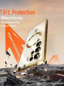 豪华无线充电磁吸手机壳，带镜头保护镀层，透明防震TPU材质，兼容三星Galaxy S25 S25Edge S25Plus S25Ultra S24 S24Ultra S24Plus S24FE S23FE S23Ultra S23Plus S22Ultra S20FE S21FE S21Ultra/A16 A26 A36 A56 A15 A25 A35 A55 A14 A34 A54 /Note10 Note10Plus Note20 Note20Ultra，防水防摔防刮。 - 銀色 - 查看 6